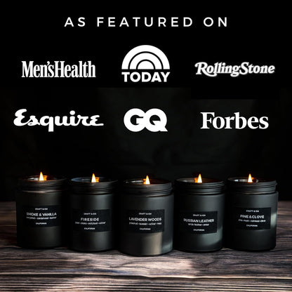 Premium Pine & Clove Candle | Black Scented Candles for Home | Long Lasting with 45 Hour Burn Time, 7.6Oz | Soy Candles | Aromatherapy at Home